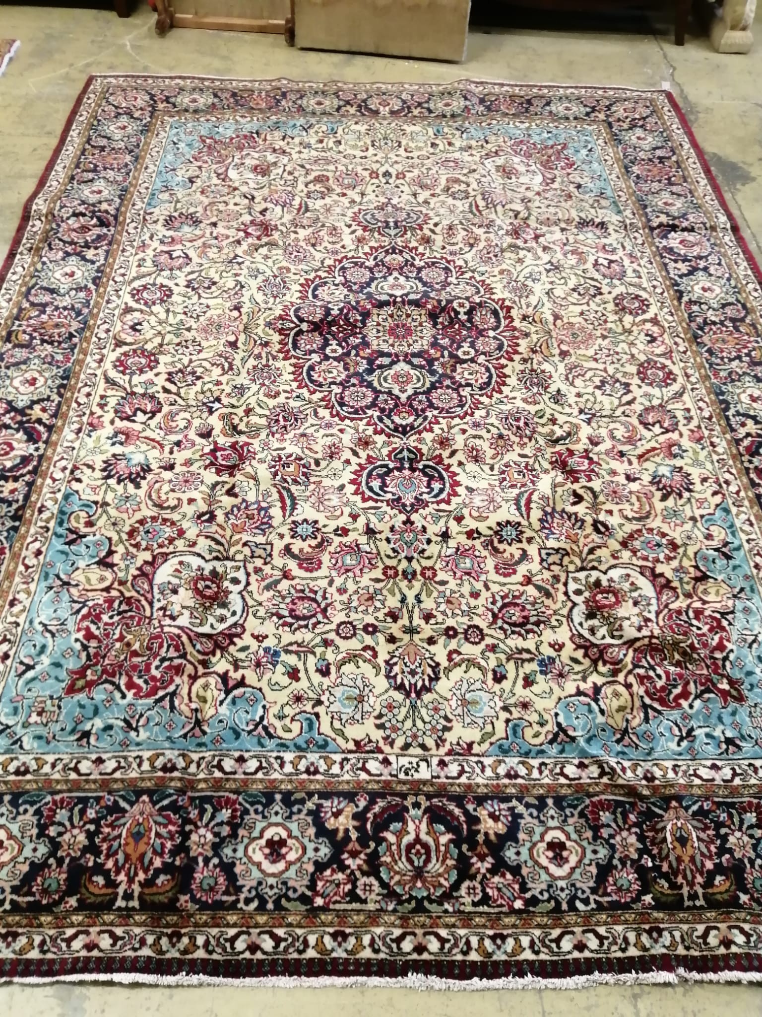 A Tabriz carpet, 348 x 253cm